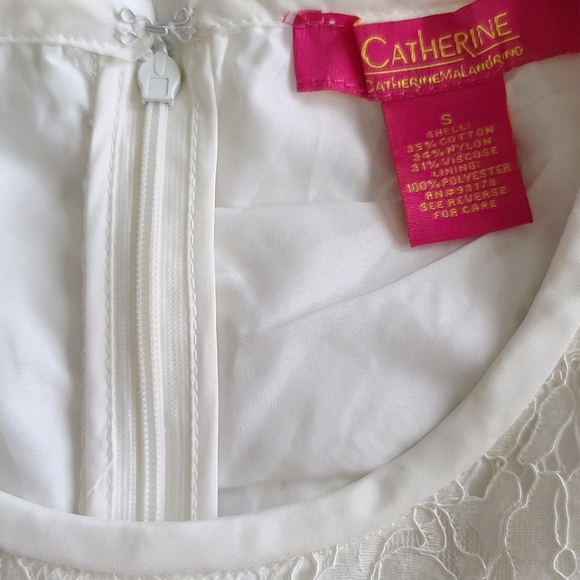 Catherine Malandrino White Lace Peplum top Small - Picture 5 of 5